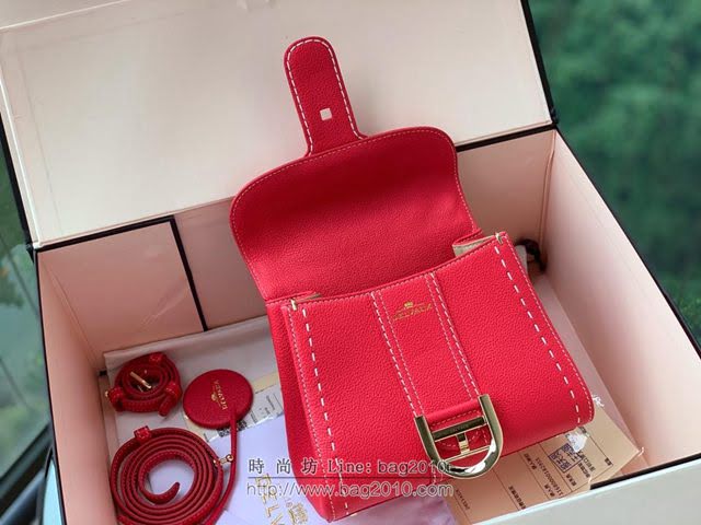 DELVAUX女包 經典款 德爾沃女手提包 女手腕包 Mini小號 Delvaux單肩斜挎包 DS0020手縫櫻粟紅  fcs1370